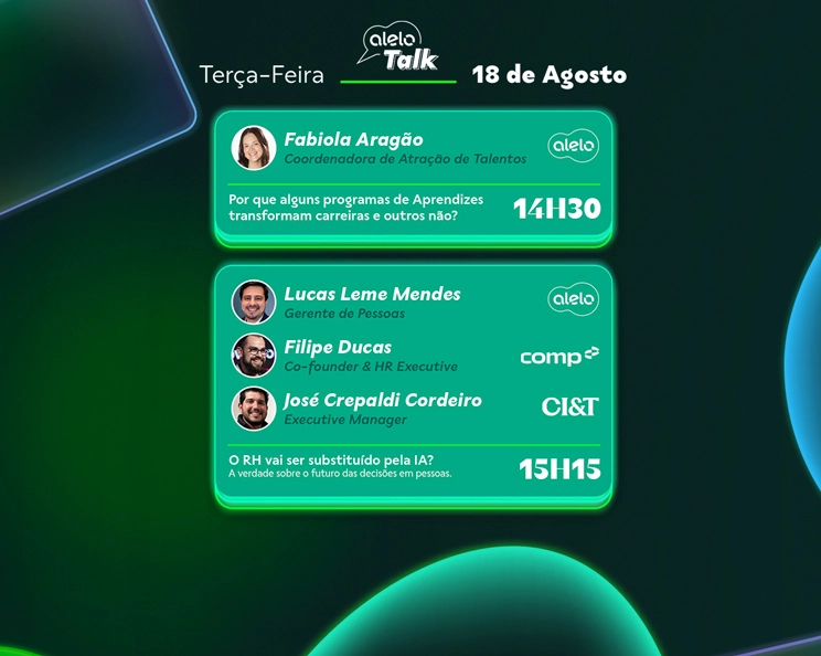 programação do Alelo Talks no Conarh - Dia 18
