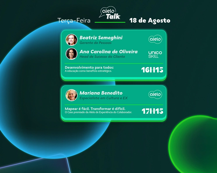 programação do Alelo Talks no Conarh - Dia 18